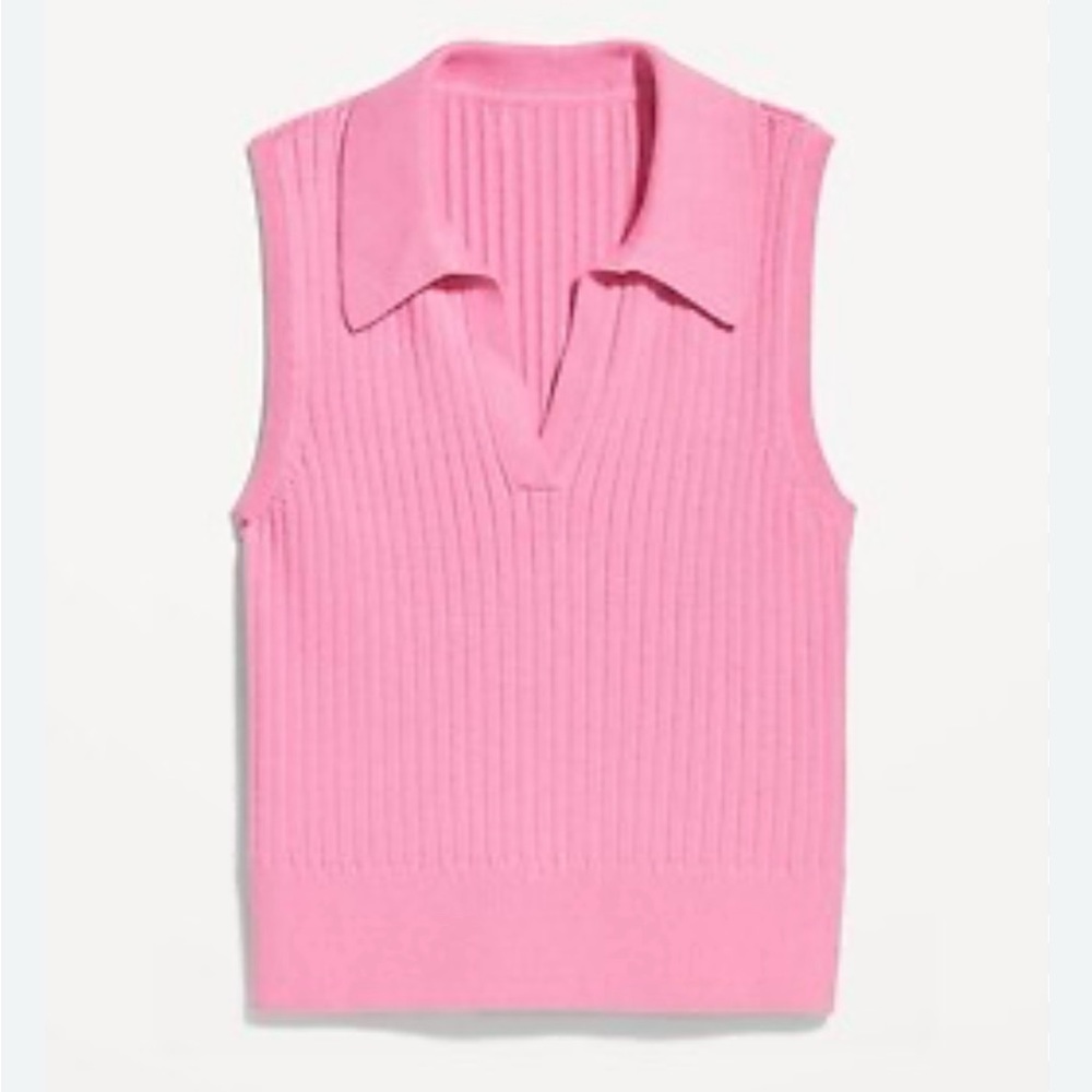 NWT Old Navy Sleeveless Rib-Knit Cropped Polo for‎ Women Sz XS